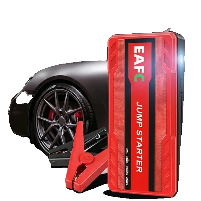 Tragbarer Auto-starthilfe, 600 A Spitzenstrom, Dual-usb-ladung, Rot