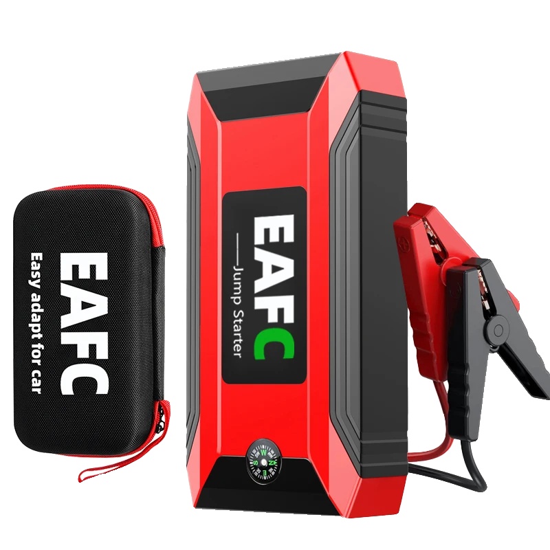 Auto-starthilfe, 8000mah Powerbank, Notfall-taschenlampe, Rot Mit Tasche