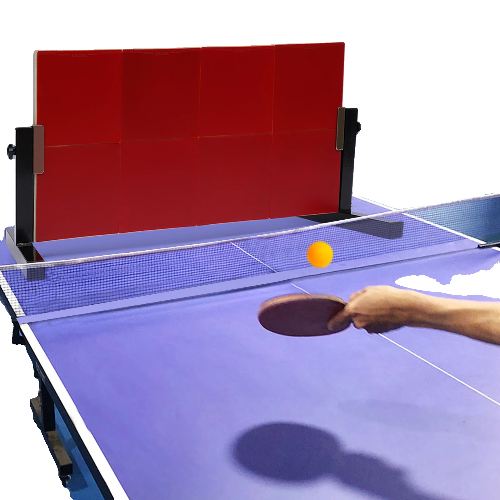 Tischtennis Rückprallbrett, Massive Holzbauweise, 360° Verstellbarer Winkel, Abmessungen 66cm X 33cm, Höhe Der Unteren Unterstützung 22,5cm,