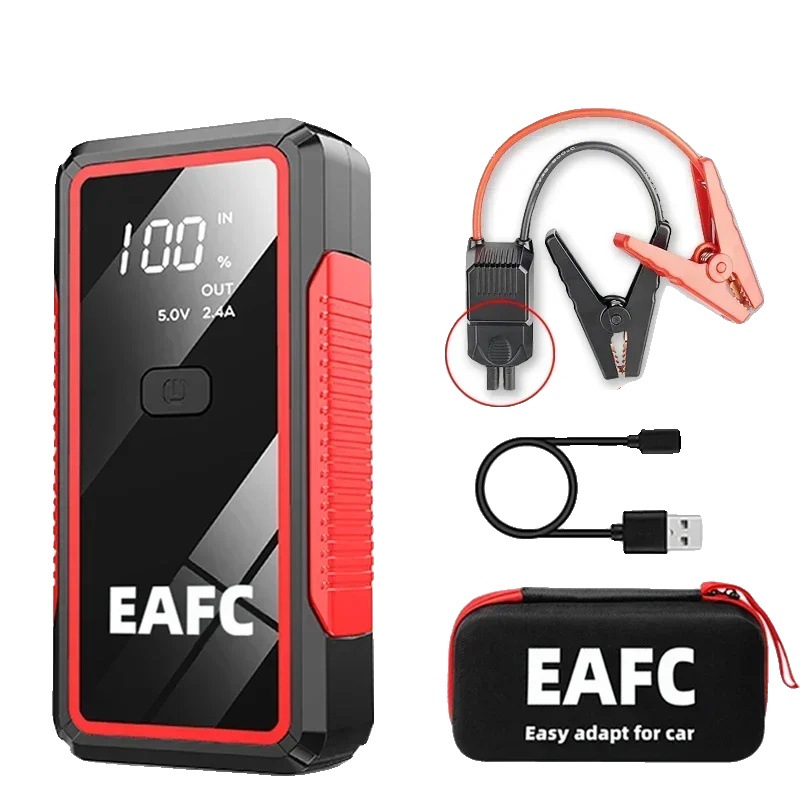 Auto-starthilfe, 600a Spitzenstrom, Tragbare Powerbank, 2000a Smart Clip-box