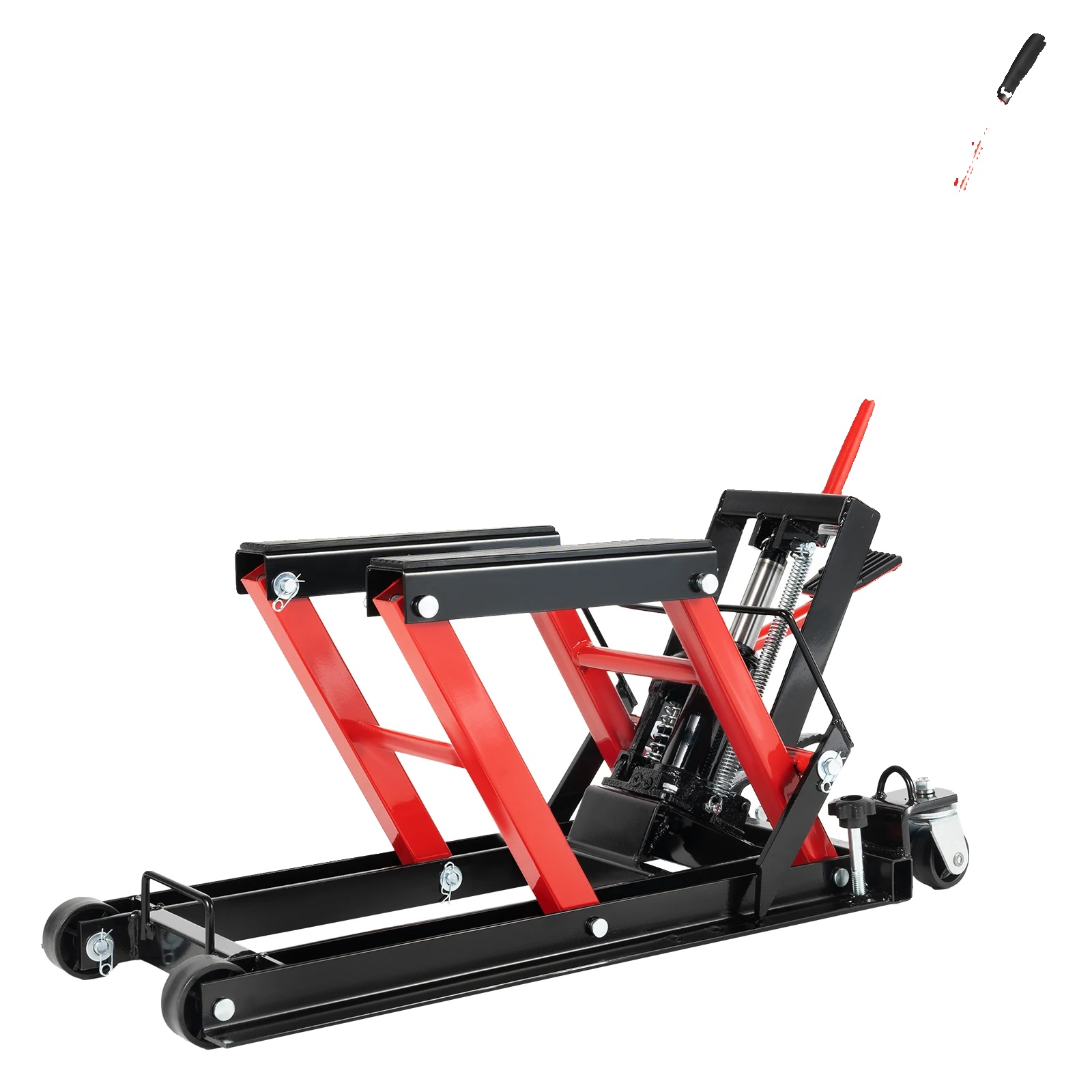 Motorradheber, 680 Kg Tragfähigkeit, Verstellbarer Hubbereich, Rot