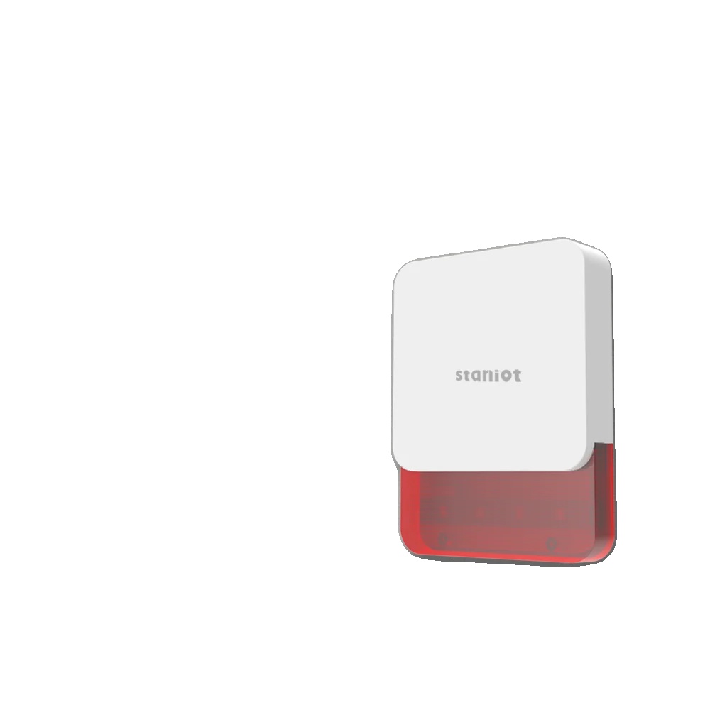 Drahtlose Sirene, 115db Alarm, Wasserdichtes Design, Rot
