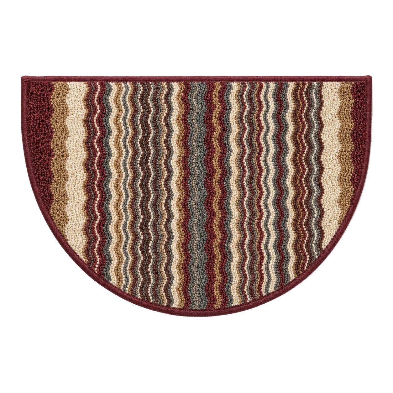 Fußmatte, Rutschfeste Unterlage, Modernes Wellenmuster, Rot 40cmx60cm