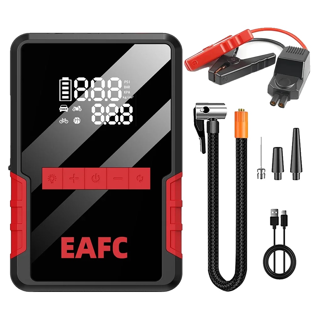 Auto-starthilfe, Luftkompressor, Tragbarer Booster, Smart Clip