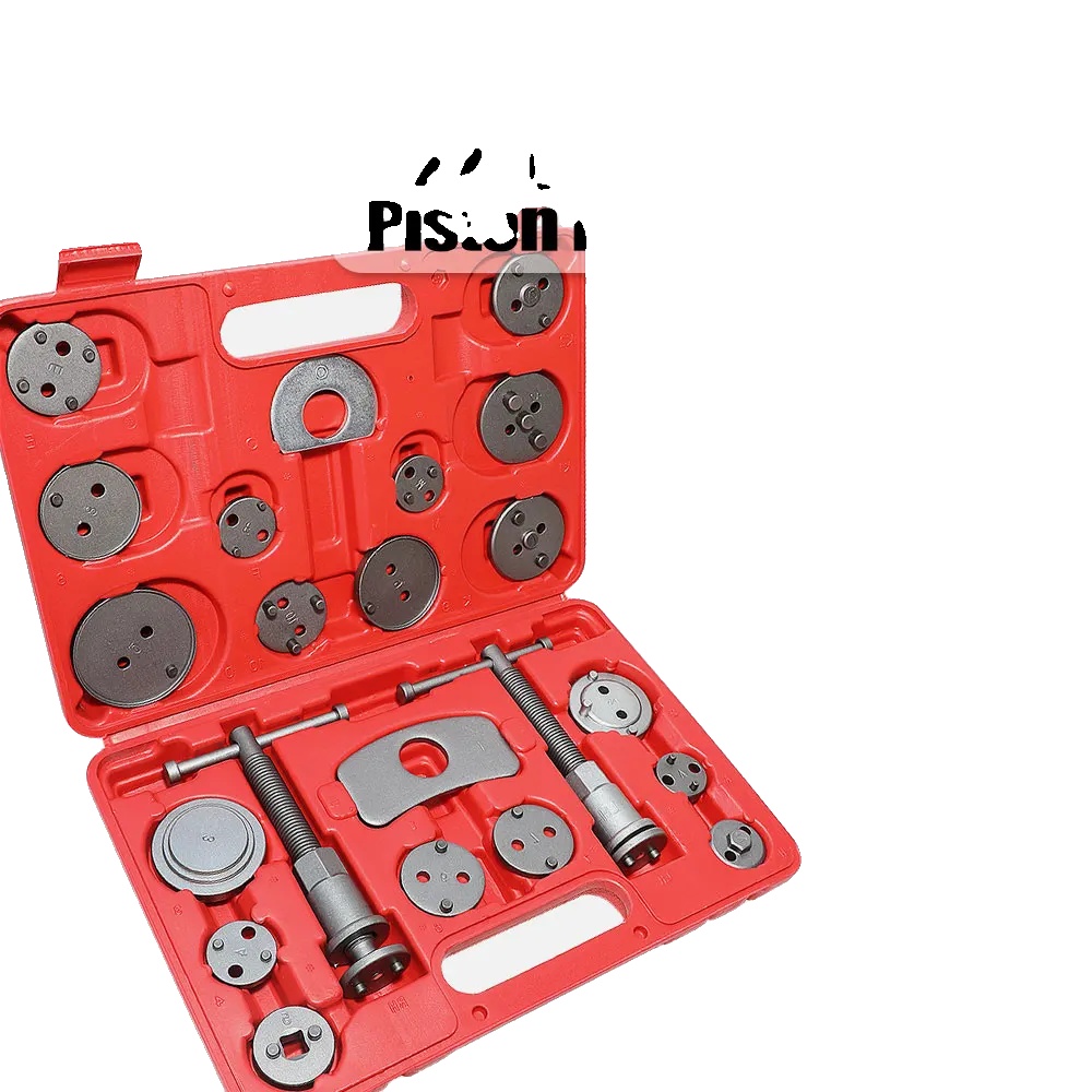 Scheibenbremszangen-kompressor-werkzeugsatz, 22 Teile, Universelle Kompatibilität, 18 Adapter, Robuster Druckbolzen, Benutzerfreundliches Design