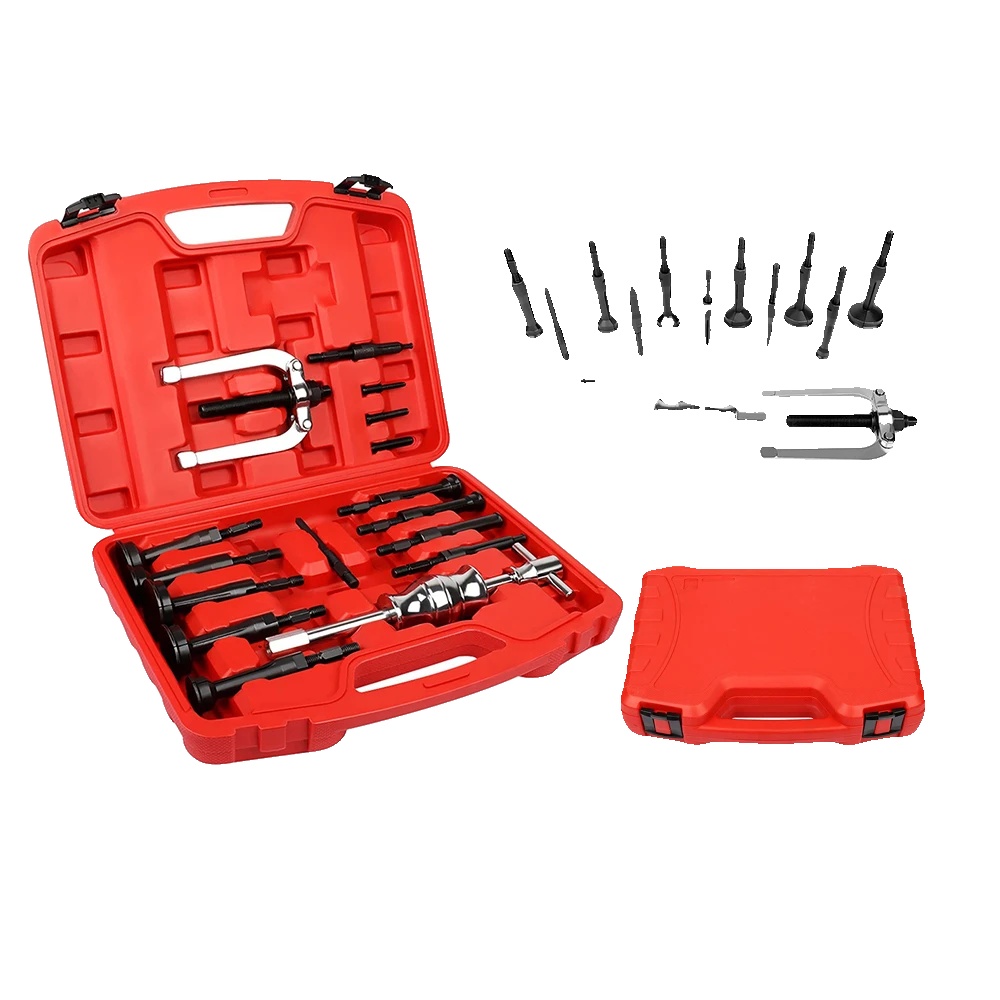 Lagerauszieher Set, 16-teiliges Kit, Kompatibilität Von 0,31 Zoll Bis 2,28 Zoll, Robuste Stahlkonstruktion, Einschließlich Vorschlaghammer Und
