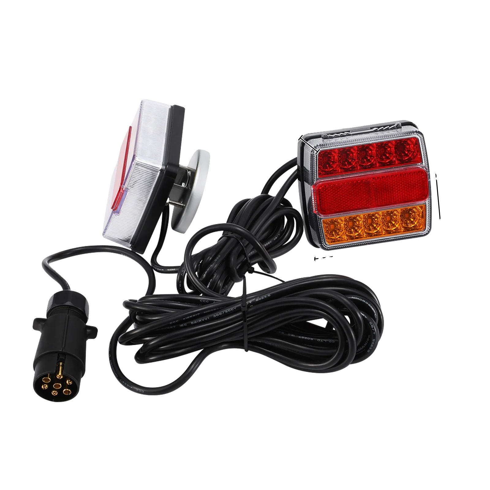 Led-rücklichter, 7-poliger Stecker, Langlebiges Design, Rot
