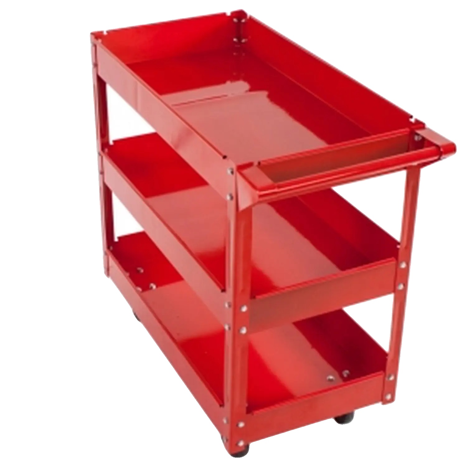 Werkzeugwagen, Stahlmaterial, 700 X 350 X 760 Mm, 150 Kg Tragfähigkeit, Schwenkbare Räder, 3 Schubladen
