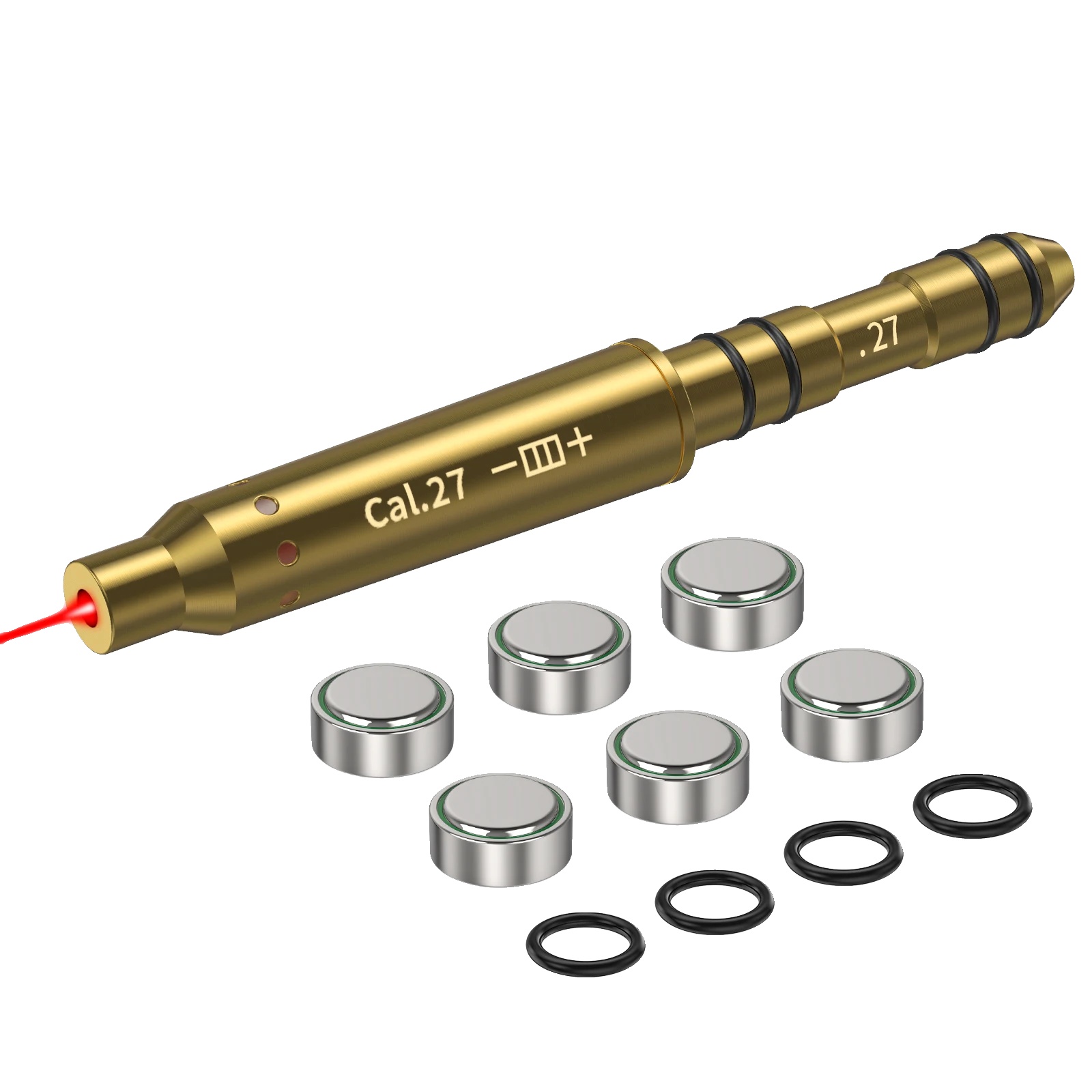 Laser-boresighter, Aus Massivem Messing, Schnelles Nullstellen-werkzeug, Cal.27 Rot