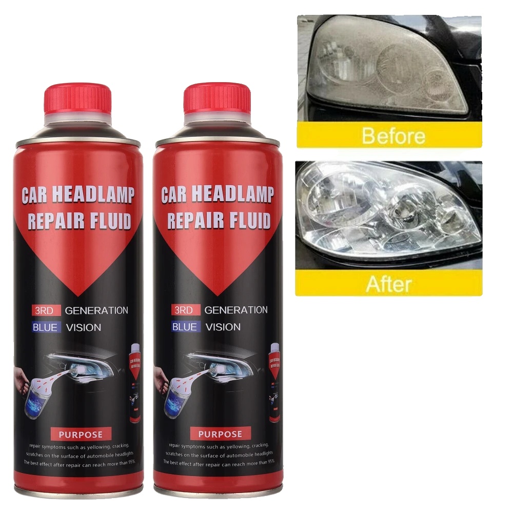Scheinwerfer-reinigungsflüssigkeit, 800ml Volumen, 2 Flaschen, Polymermaterial, Einfache Anwendung, Geeignet Für Verschiedene Fahrzeugscheinwerfer