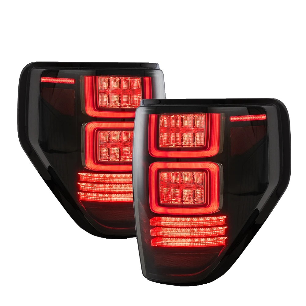 Rücklichter, Kompatibel Mit Ford F150, Led-sequenzsignal, Plug-and-play-design, Geräuchert(rot)