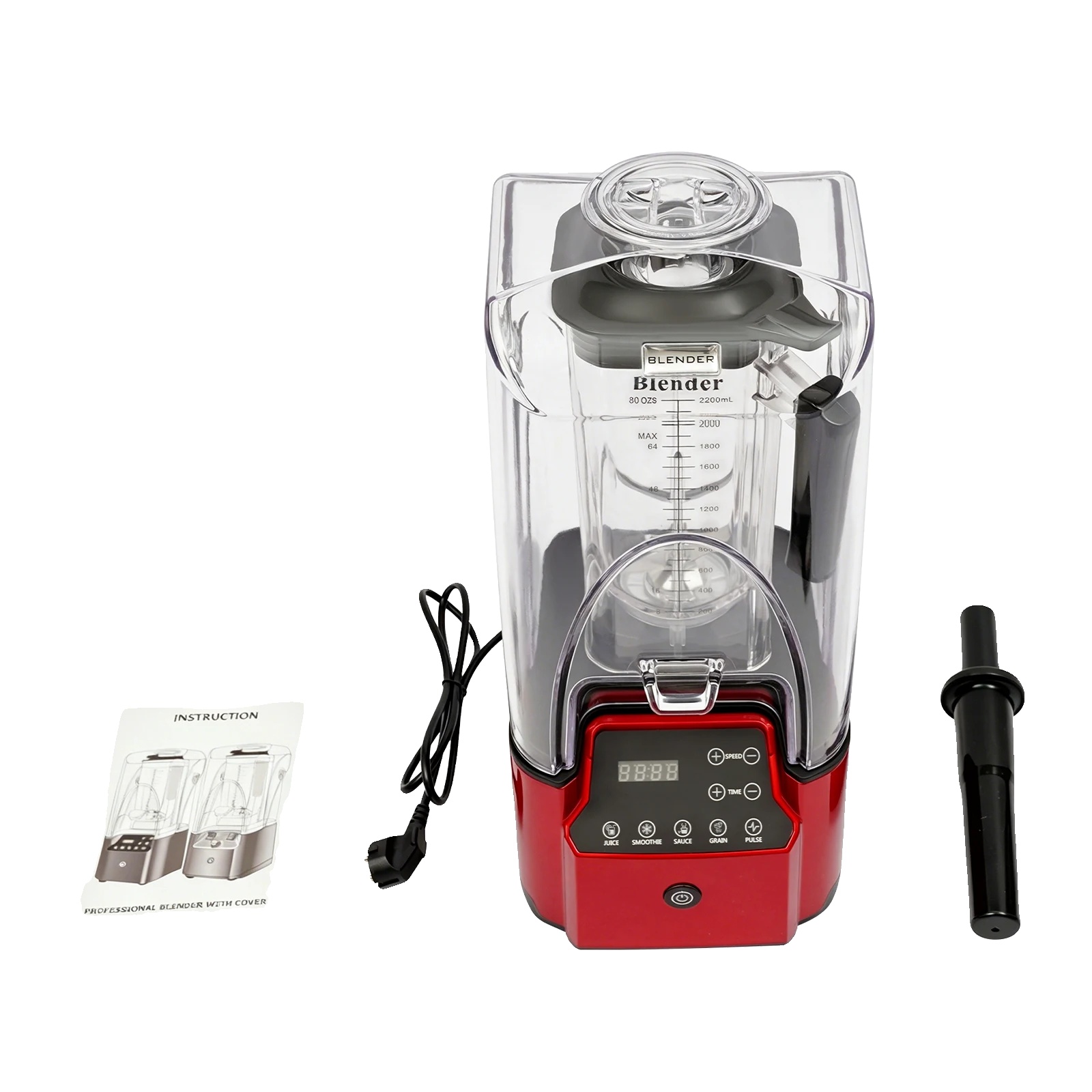 Mixer, 2200w Leistung, 9 Geschwindigkeitsstufen, Rot