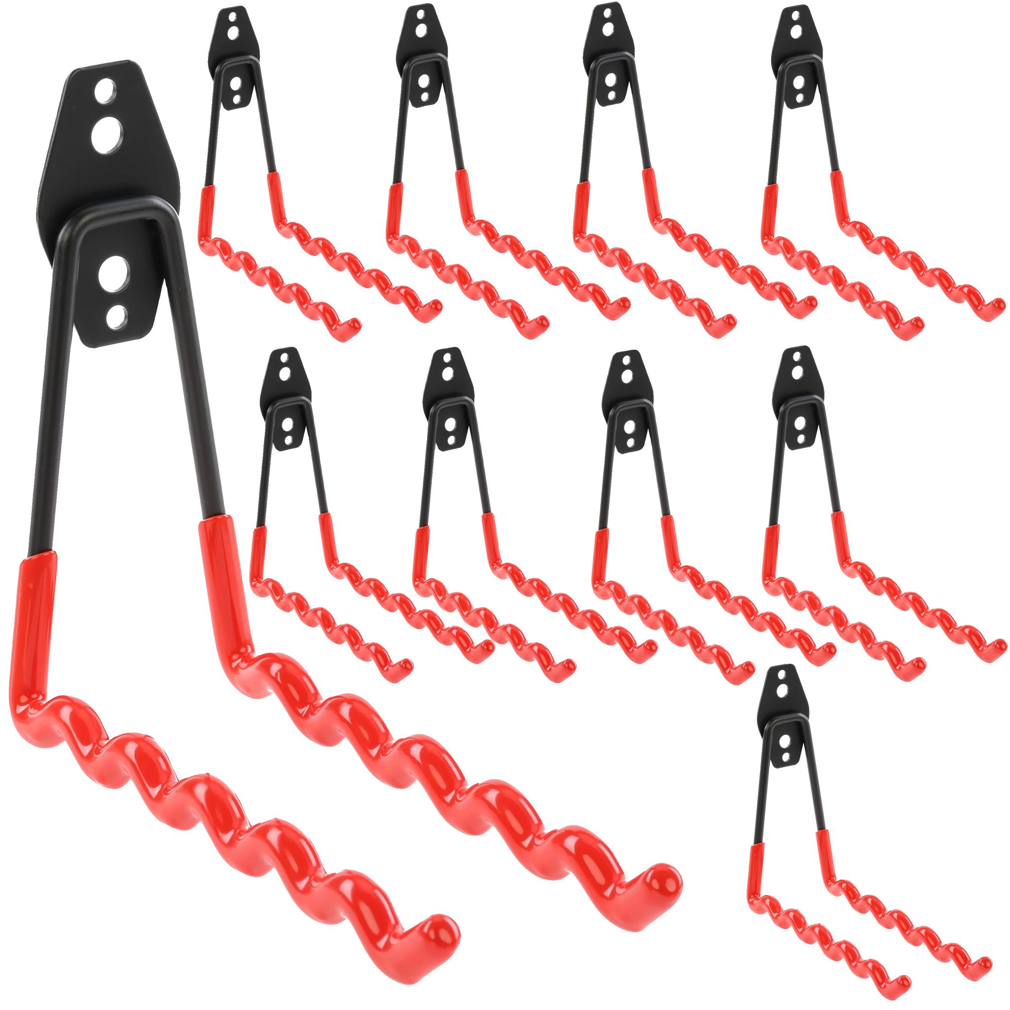 Wellengerechter Wandhaken, Maximale Tragfähigkeit 25 Kg, Länge 19 Cm, Langlebig Pulverbeschichteter Stahl, Geeignet Für Gartengeräte Und Fahrräder,