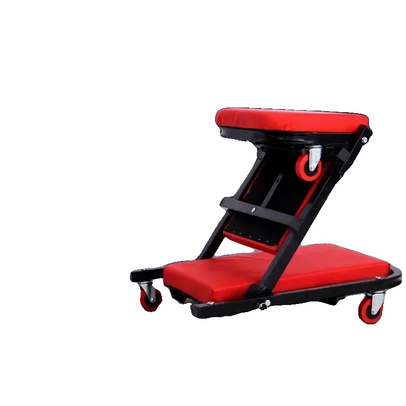 Auto-kriech-sitz, Pu-material, 93 X 40 X 8 Cm Abmessungen, Unterstützt 136 Kg, 6 Rollende Räder, Faltbares Design