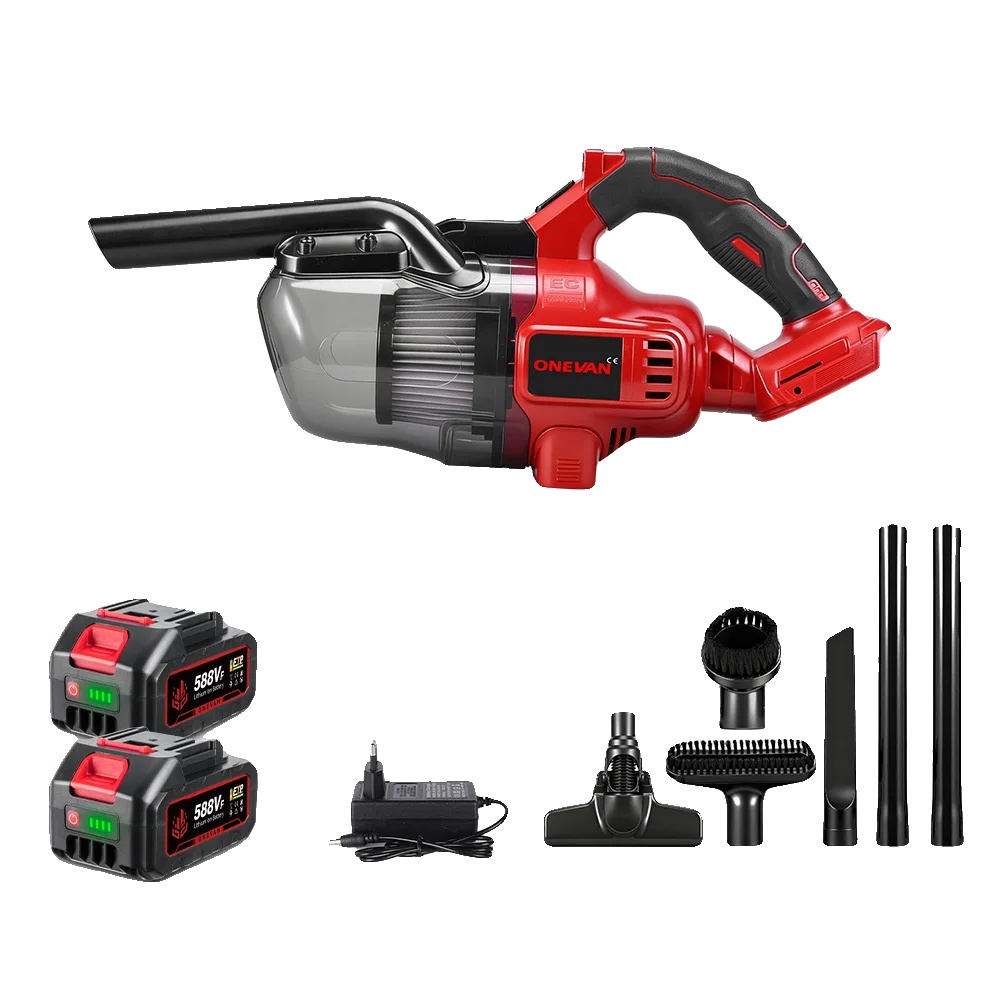 Staubsauger, Kabelloser Betrieb, Multifunktionales Design, 2 Batterien Set
