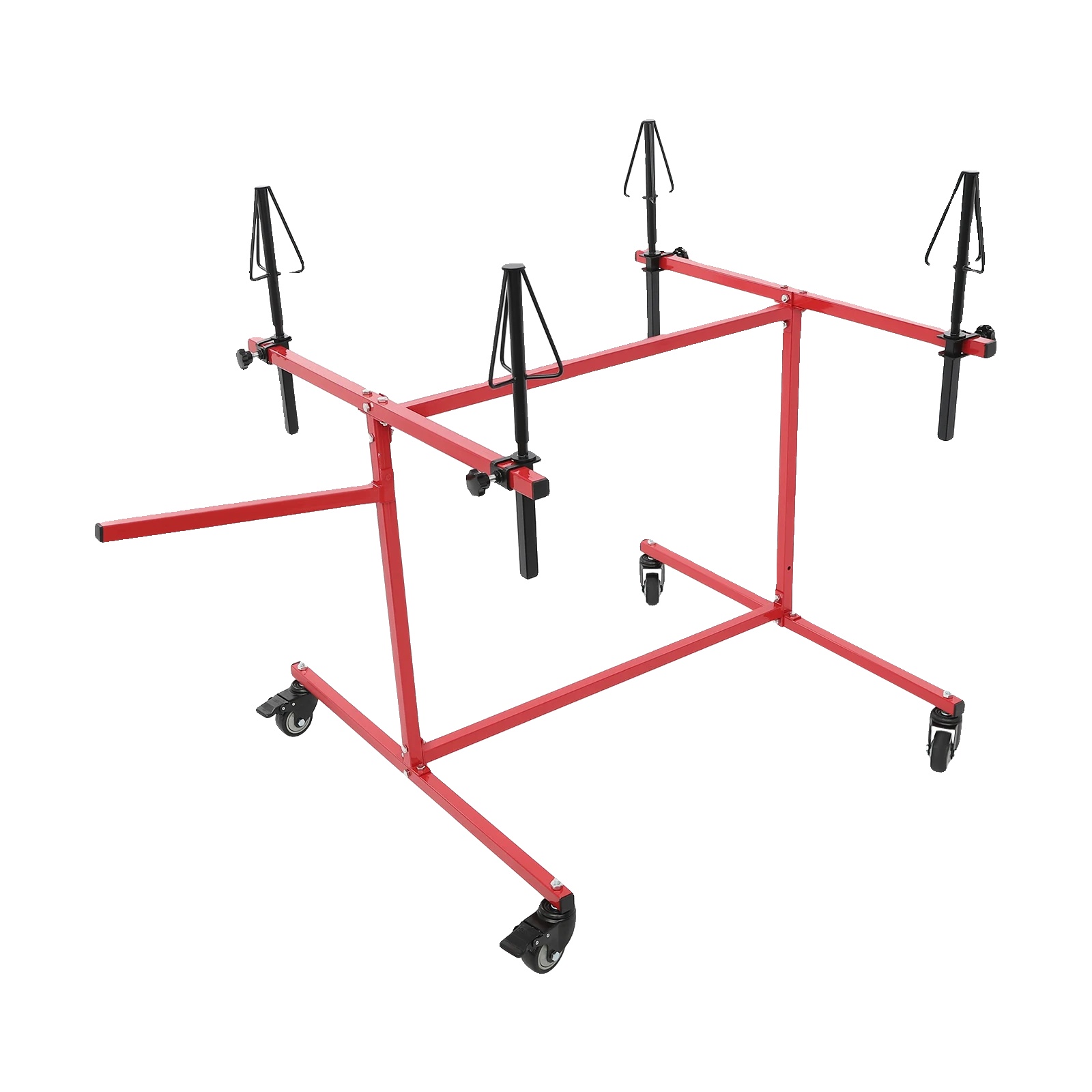 Radmalständer, 100 Kg Tragfähigkeit, 4 Verstellbare Kegel, Rot