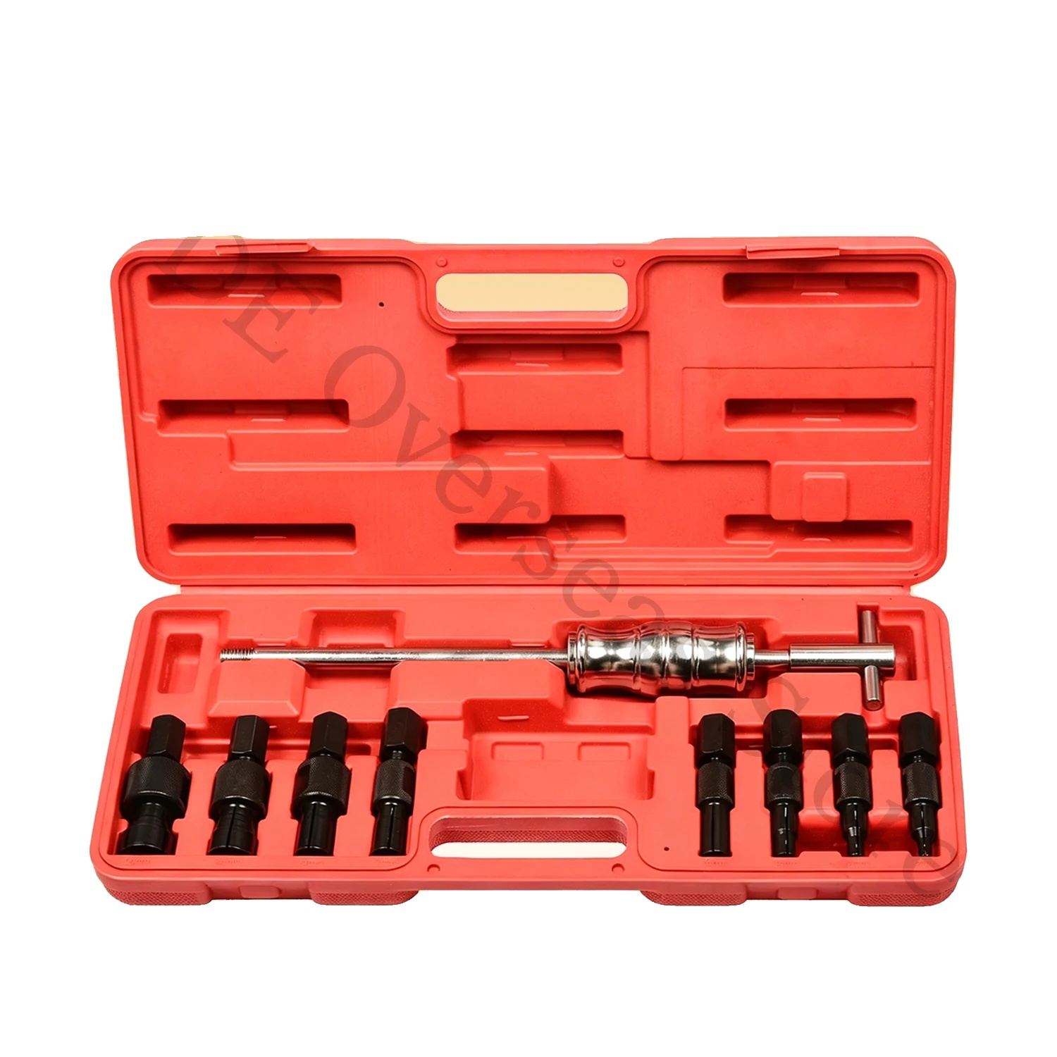 Blindlochsatz, 9 Teile, Metallabzieher, Hammerlänge 105 Mm, Wellenlänge 390 Mm, Gehäuseabmessungen L47 Cm X B21 Cm X H8 Cm