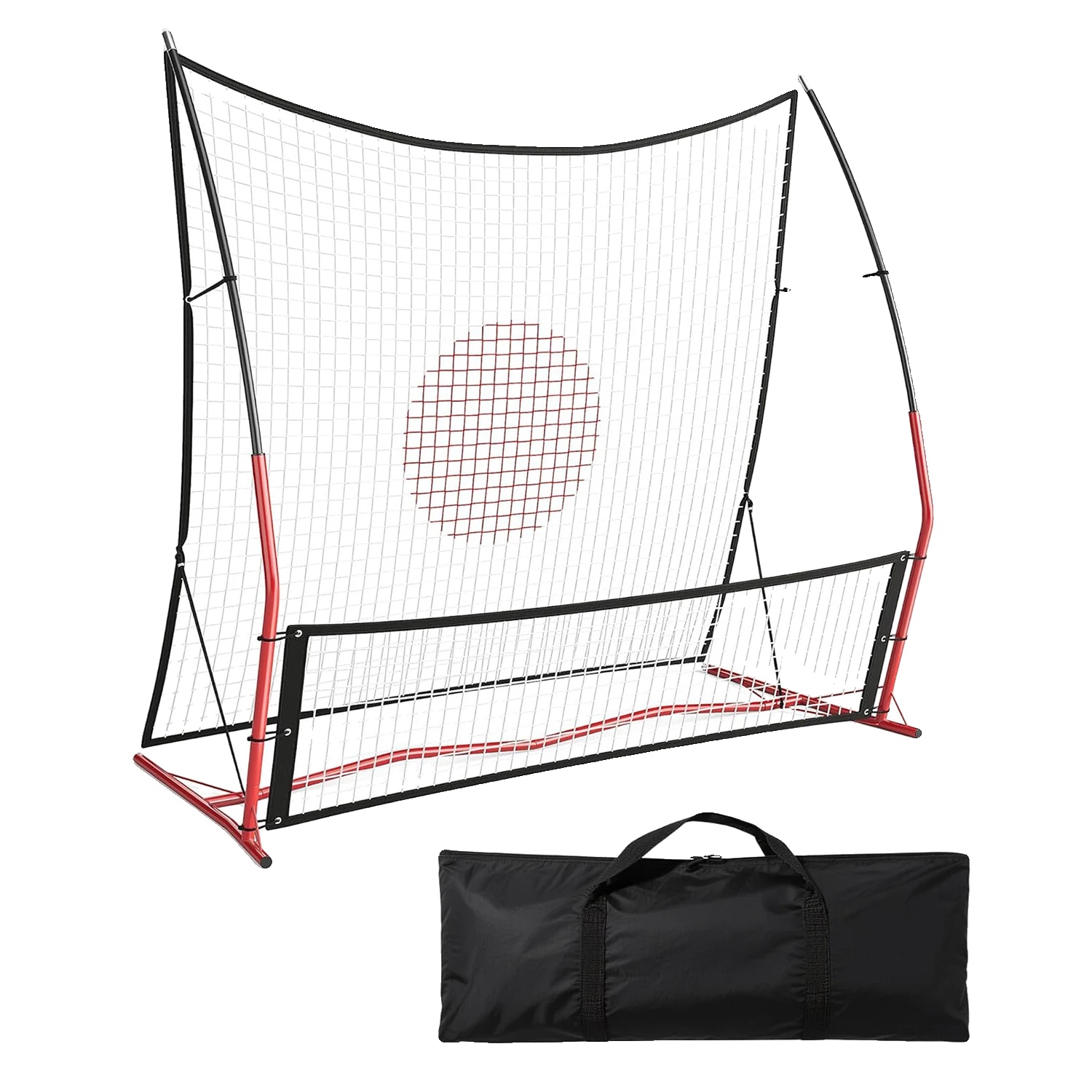 Fußball-rückprallnetz, Verstellbare Winkel, Tragbare Tragetasche, Wie Gezeigt