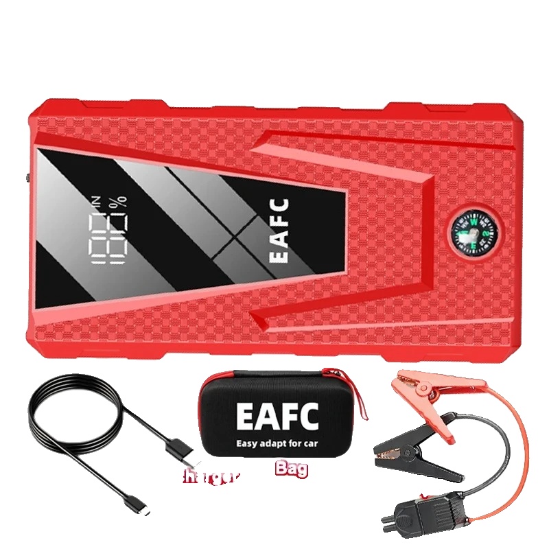 Auto-starthilfe, 1200a Spitzenstrom, Usb-laden, Roter Smart Mit Tasche