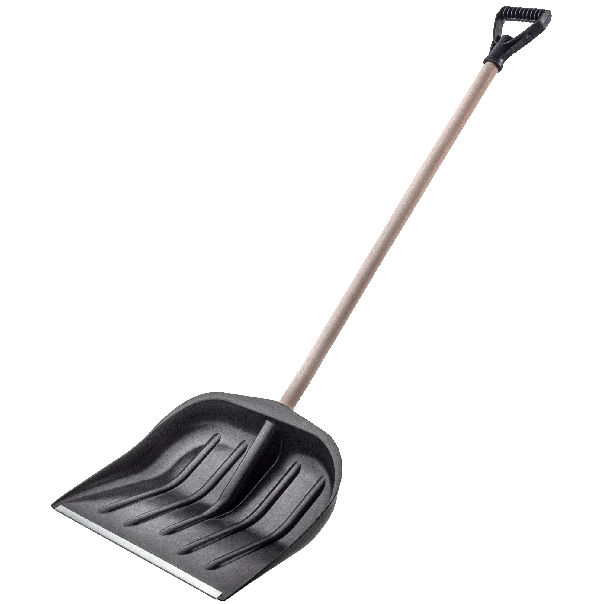 Schneeschaufel, Langlebige Metallkonstruktion, Ergonomischer Griff, Rot