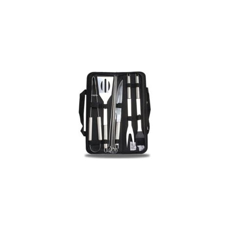 10-teiliges Grillbesteck-set Aus Edelstahl – Profi-set Zum Grillen Und Kochen Im Freien
