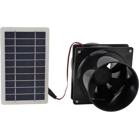 10w 12v Solar-abluftventilator, Abs-solarpanel-ventilator-set Für Rundrohre Für Haustiere