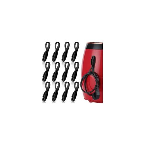 10er-pack Kabelhalter Und -organizer Für Haushaltsgeräte, Schwarz