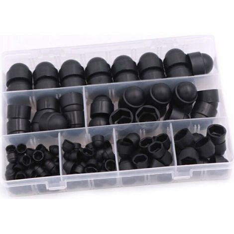145-teiliges Set Mit Schutzkappen Für Schrauben Und Muttern – 6 Größen M4 Bis M12 – Kunststoff Und Gummi – Für Maschinen Und Möbel