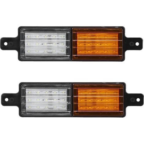 2 Front-led-leisten Mit Je 30 Leds Für Lkw/anhänger/jeep/boot/bus/transporter/wohnmobil, Universell Kompatible Led-leiste, Zweifarbig, Wasserdicht, Hl-i-010, Von Debuns