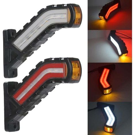 2 X Led-seitenmarkierungsleuchten, Universelle 12/24-v-led-seitenmarkierungsleuchten, Universell Für Pkw, Suv, Transporter, Lkw, Wohnmobil, Bus, Boot, Anhänger, Lkw Von Debuns