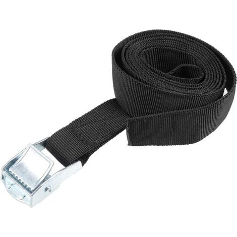 2,5 Cm X 2,5 M Schlaufen-spanngurte – Robuste, Verstellbare Sicherheitsgurte – Geeignet Für Lastenräder Und Kajaks – Schwarz