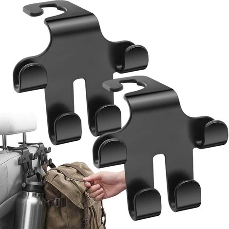 2-in-1 Autositzhaken Und Handyhalterung — Multifunktionaler Aufbewahrungshaken — Rücksitz-organizer-haken (2er-pack)