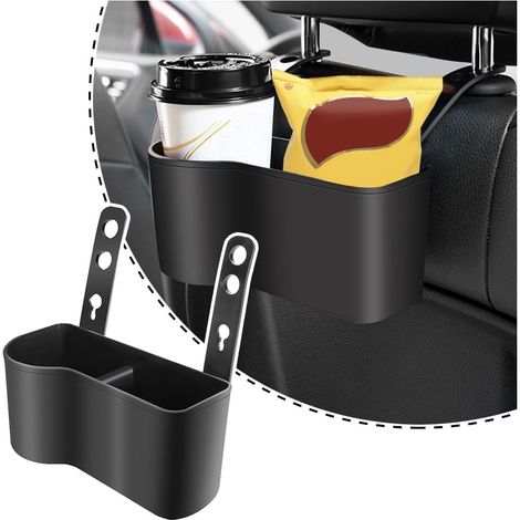 2-in-1 Auto-kopfstützen-organizer – 8,1 Cm Becherhalter – Getränke- Und Speisenablage Für Autos, Lkws Und Suvs