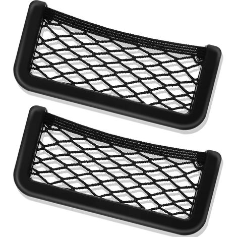 2-teilige Aufbewahrungstasche Aus Netzgewebe Mit Abs-rahmen – Handyhalterung Fürs Auto, Gepäckraum-organizer Für Auto, Wohnmobil Und Boot (17 X 8 Cm)