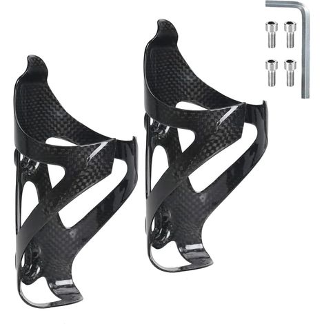 2-teiliger Fahrradflaschenhalter – Leichte 3k-carbonfaser-flaschenhalter Für Rennräder Und Mountainbikes – Fahrradzubehör