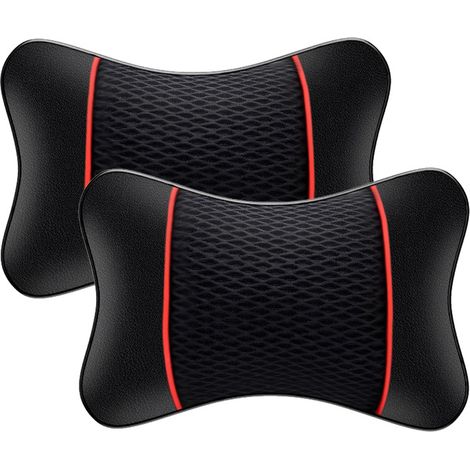 2-teiliges Autositz-kopfstützenkissen – Ergonomisches Nackenkissen Und Kopfstütze – Nackenstütze – Schwarz – Autozubehör