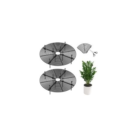 2-teiliges Katzensicheres Pflanzenschutzgitter, 30 Cm, Runder Blumentopfschutz, Schutz Für Jungpflanzen, Katzenabdeckung Für Blumentöpfe, Stabiles Kunststoffgitter Für Bonsai, Bodenschutz Für Haustier