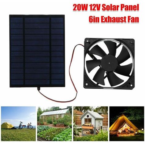 20-w-mini-solarventilator (15 Cm) Zum Selberbauen, Wiederaufladbar, Tragbar...debuns
