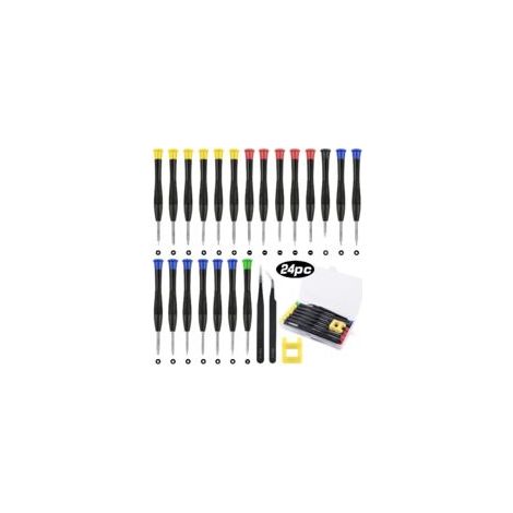 24 Mini-schraubendreher, Präzisionsschraubendreher Für Reparaturen An Brillen, Pcs, Ps4, Uhren, Schmuck, Handys, 2 Pinzetten, Magnetisierer Und Aufbewahrungsbox