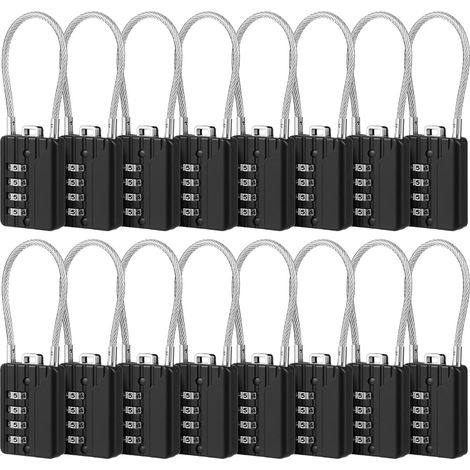 24-teiliges Kofferschloss-set Mit Gehäuse Aus Zinklegierung, 3-stelligem Zahlencode, Schlüssellos, Per Kabel Wiederaufladbar, Für Gepäckstücke, Koffer Und Rucksäcke, Ideal Für Schule, Fitnessstudio Un