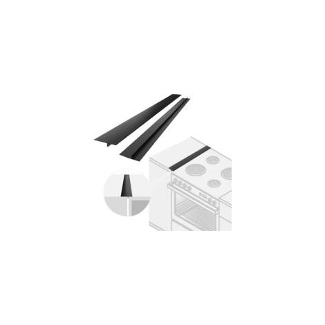 2er-pack Silikon-dichtungsstreifen Für Backöfen, 63,5 Cm Lang, Schwarz