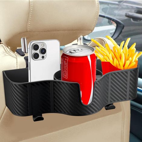 3-in-1-kopfstützen-organizer Fürs Auto – 3,7-zoll-getränkehalter Hinten – Mit Haken
