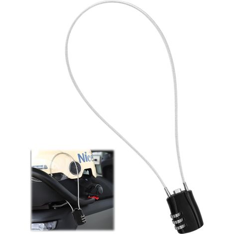 3-stelliges Zahlenschloss Für Fahrräder, 50 Cm Kabel, Ideal Für Den Außenbereich, Roller, Fahrräder, Skier, Radfahren, Ketten, Mülltonnendeckel, Abfallbehälter, Sportspinde