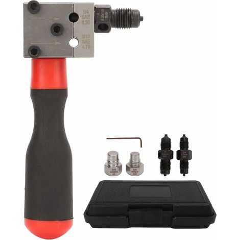 3/16" 1/4" Kupferbremsleitungs-bördelwerkzeug, Einzel- Und Doppelbördeladapter, Universelles Kfz-reparaturwerkzeug