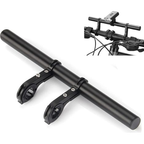 30 Cm Lange Aluminium-fahrradlenkerverlängerung – Universal 31,8/25,4 Mm – Extra Langes Design Für Beleuchtung Und Handyhalterung – Einfache Montage (schwarz)