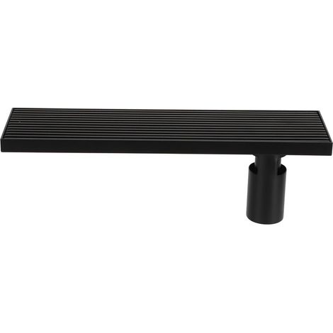 30 Cm Langer Linearer Duschablauf Aus Edelstahl 304 Für Badezimmer Mit Mattschwarzer Abdeckung