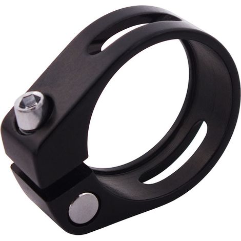 31,8 Mm Hohl-sattelstützenklemme – Schwarze Aluminiumlegierung – Universell Passend Für Mountainbikes Und Rennräder – Fahrradmodifikationszubehör Mit Ein-schrauben-verriegelung