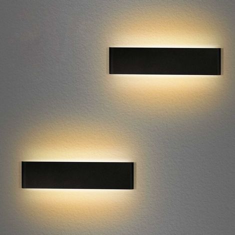36 Cm Led-wandleuchte Für Den Innenbereich, 2er-pack, 3000 K Warmweiß, Moderne Wandleuchten Mit Nach Oben/unten Gerichtetem Licht, 12 W Wandleuchte Für Schlafzimmer, Wohnzimmer, Treppenhaus, Flur