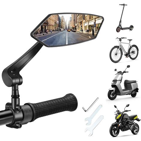 360° Drehbarer Fahrradspiegel (einzelner Spiegel Für Die Rechte Seite) – Passend Für Lenker Mit 22–24 Mm Durchmesser – Universell Für E-bikes Und Mountainbikes – Inklusive Montageschlüssel