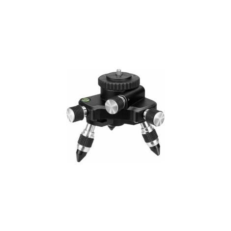 360°-laseradapter-stativ Mit 1/4"-20-außengewinde, Horizontaler Wasserwaage, Handmikrofon Und Verstellbarem Drehstativ Für Kreuzlinienlaser – Flm05a